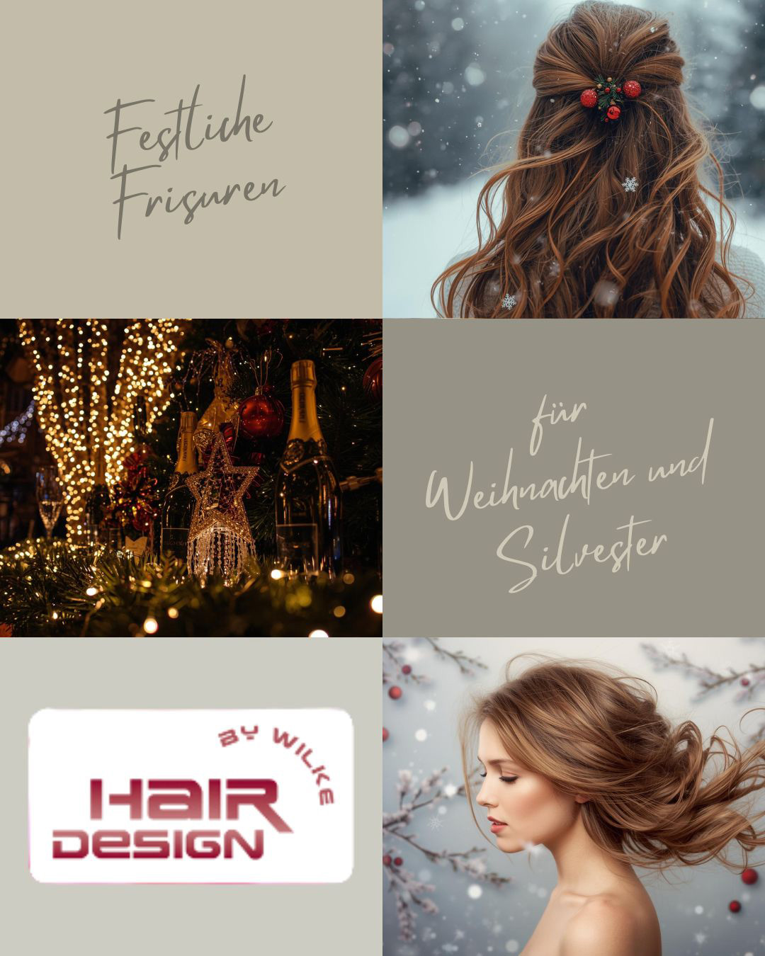 Salon Hair Design by Wilke - Friseursalon in Magdeburg - Festliche Frisuren für Weihnachten und Silvester, besondere Anlässe, festlicher Look, Weihnachtsfeier